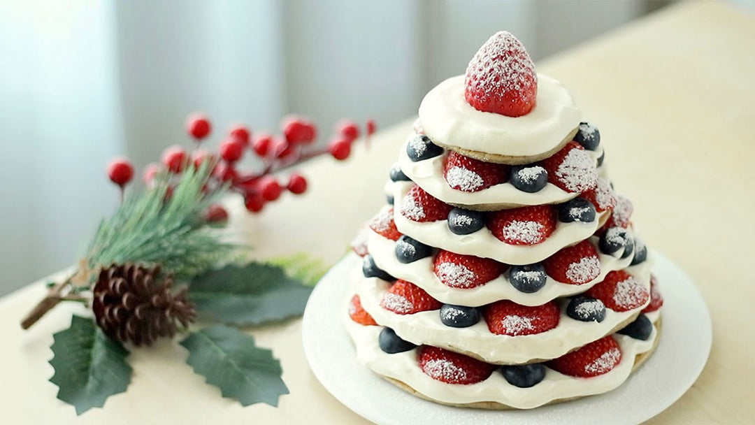 Recipe of Christmas Tree Matcha Pancakes