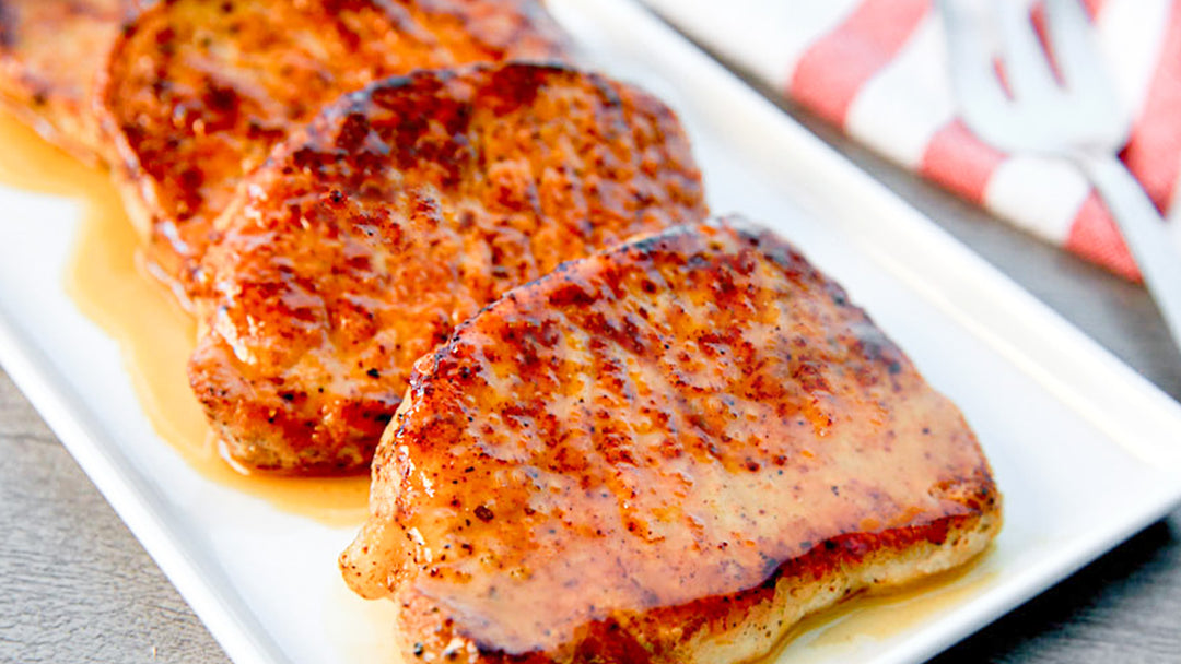 Recipe of Honey Mustard Glazed Pork Chops