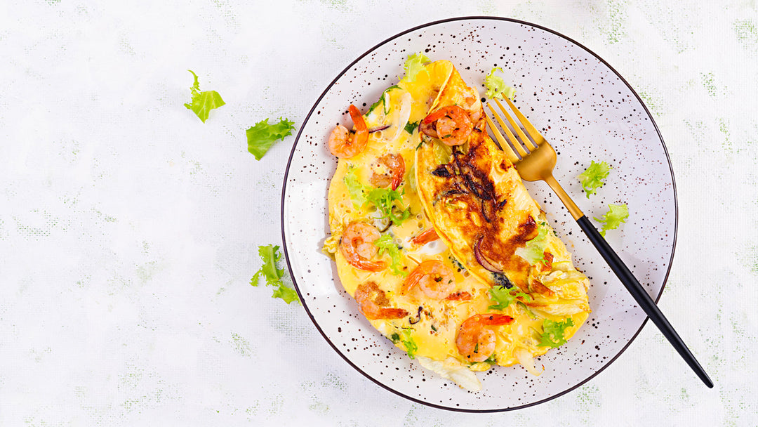 Recipe of Veggie Shrimp Omelette