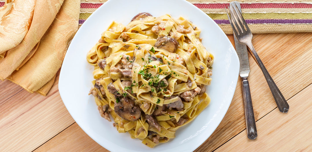 Recipe of Creamy Steak Fettuccine