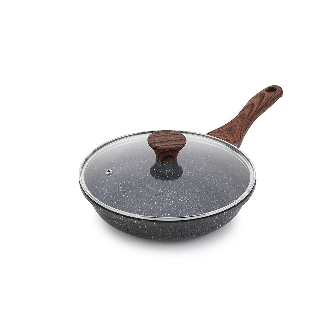 SENSARTE Granite Nonstick Frying Pan Skillet with Lid (8/9.5/10/11/12.5-Inch)