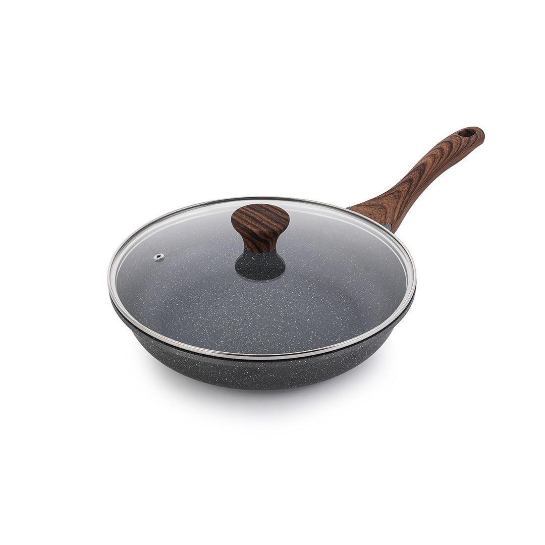 SENSARTE Granite Nonstick Frying Pan Skillet with Lid (8/9.5/10/11/12.5-Inch)