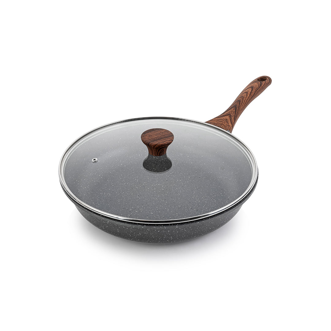 SENSARTE Granite Nonstick Frying Pan Skillet with Lid (8/9.5/10/11/12.5-Inch)