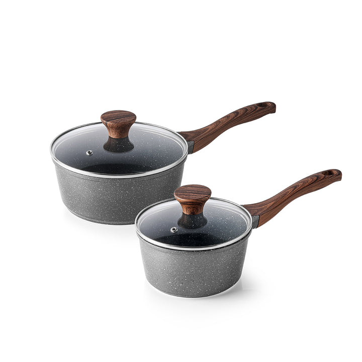 SENSARTE Granite Nonstick Sauce Pan Set