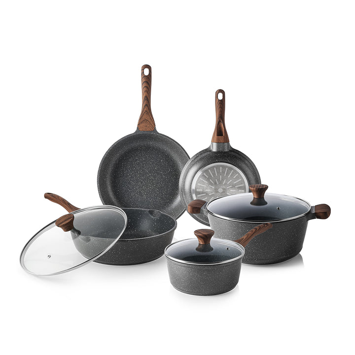 SENSARTE Granite 8-Piece Nonstick Cookware Set