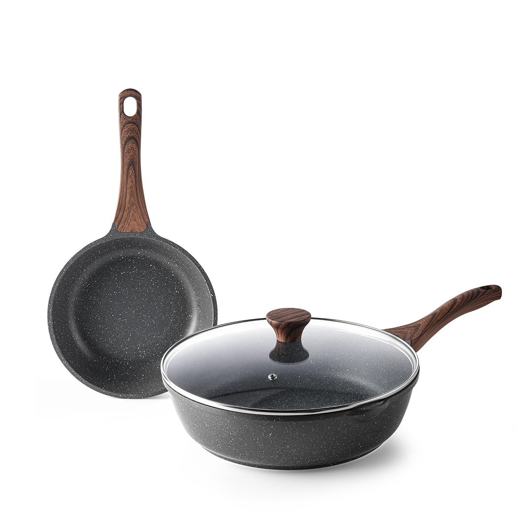 SENSARTE Granite 3-Piece Nonstick Frying Pan Set