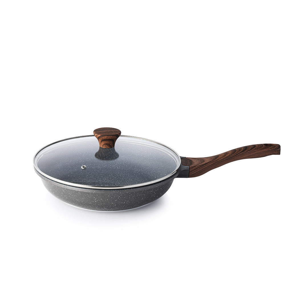 SENSARTE Granite Nonstick Frying Pan Skillet with Lid (8/9.5/10/11/12.5-Inch)