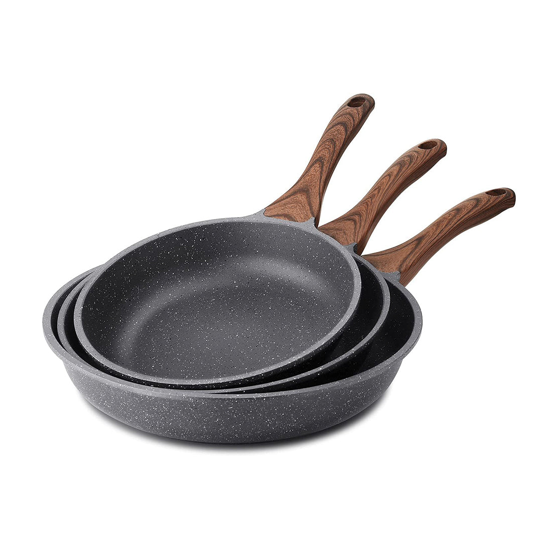 SENSARTE Granite 3-Piece Nonstick Frying Pan Skillet Set (9.5-Inch+11-Inch+12.5-Inch)