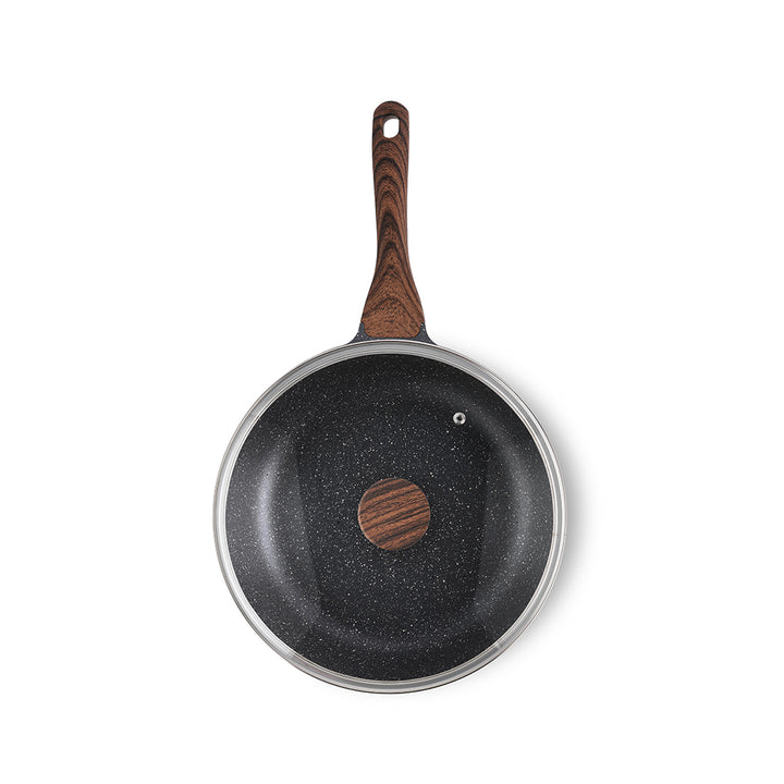 SENSARTE Granite Nonstick Frying Pan Skillet with Lid (8/9.5/10/11/12.5-Inch)