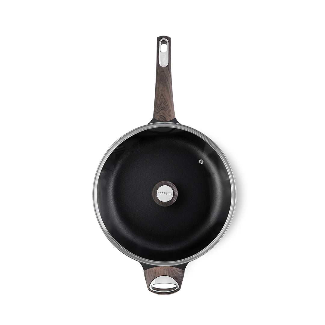 SENSARTE Duramax Nonstick Deep Frying Pan with Lid (9.5/12-Inch)