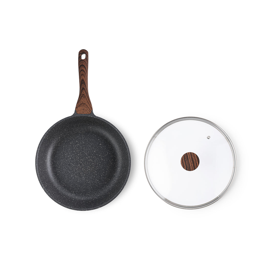 SENSARTE Granite Nonstick Frying Pan Skillet with Lid (8/9.5/10/11/12.5-Inch)