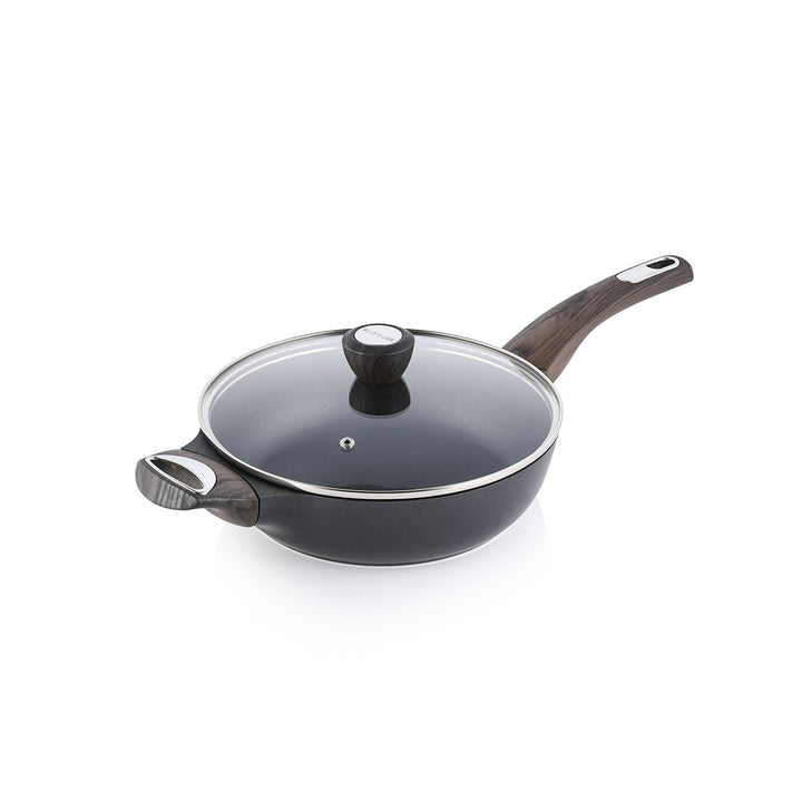 SENSARTE Duramax Nonstick Deep Frying Pan with Lid (9.5/12-Inch)